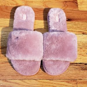 Pink Ugg Cozette slides size 7